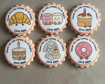 Essbare Zuckerguss Keks Topper, Jellycat Stil: Party Gastgeschenke, Vegan, Gluten-Frei