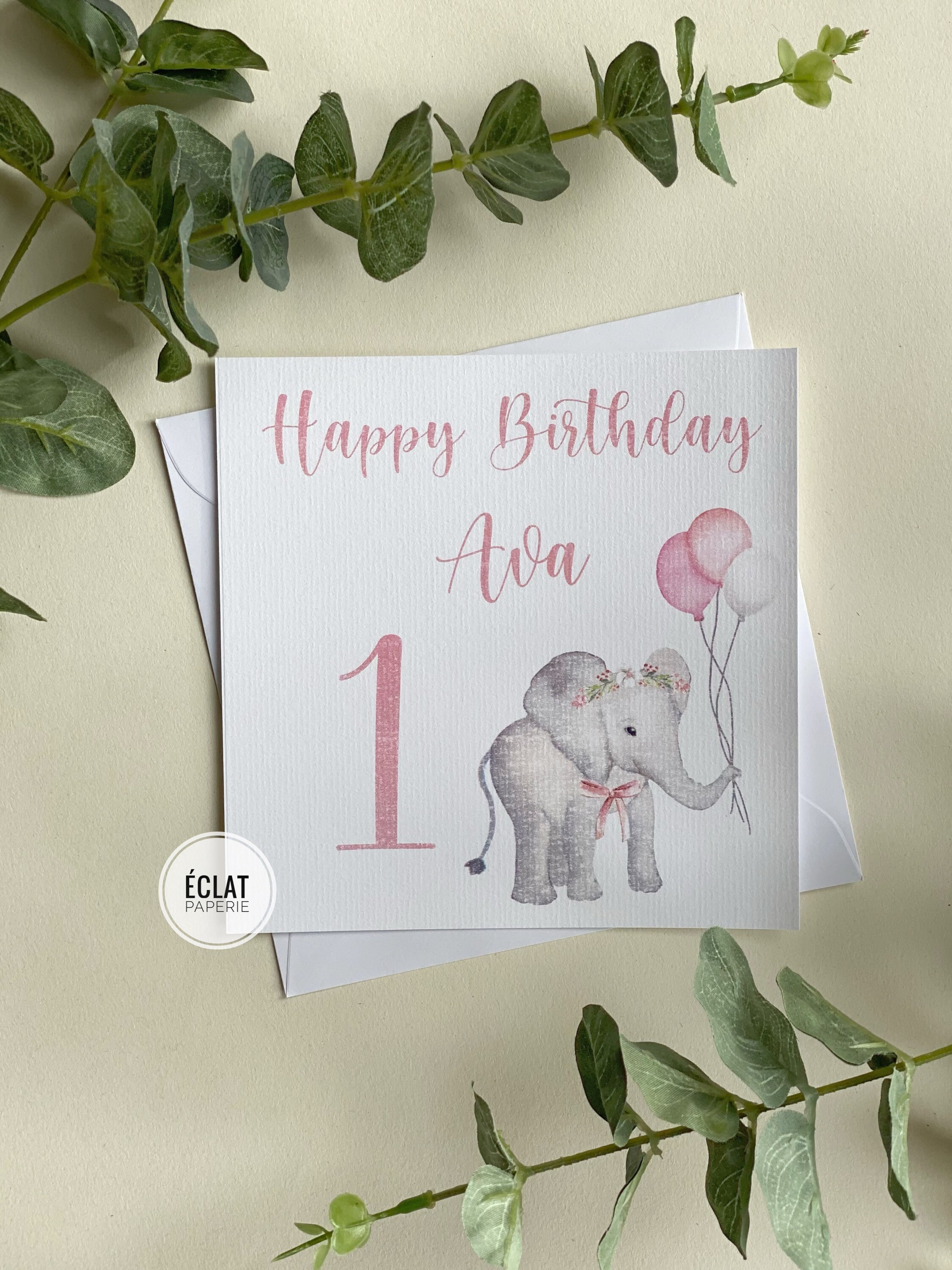 Tarjeta Personalizada De Primer Cumpleaños Para Niña, Hija, Nieta