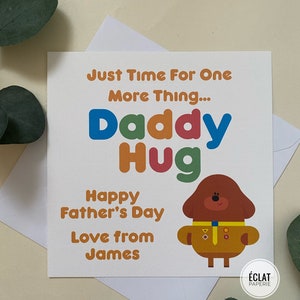 Personalised Hey Duggee Father’s Day card Daddy, Dad, Grandad, Uncle etc any name and relation.