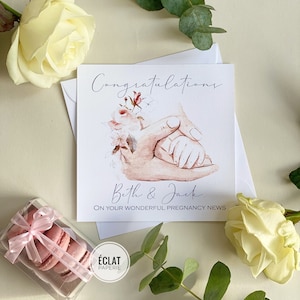 Personalised congratulations on your pregnancy card, expecting a baby, new baby