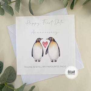 First date anniversary card, girlfriend, boyfriend, partner