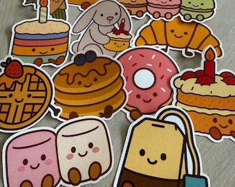 Kawaii style amuseables stickers set