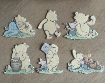 Adornos comestibles para cupcakes con la clásica oblea de Winnie the Pooh, aptos para veganos, sin gluten y halal.