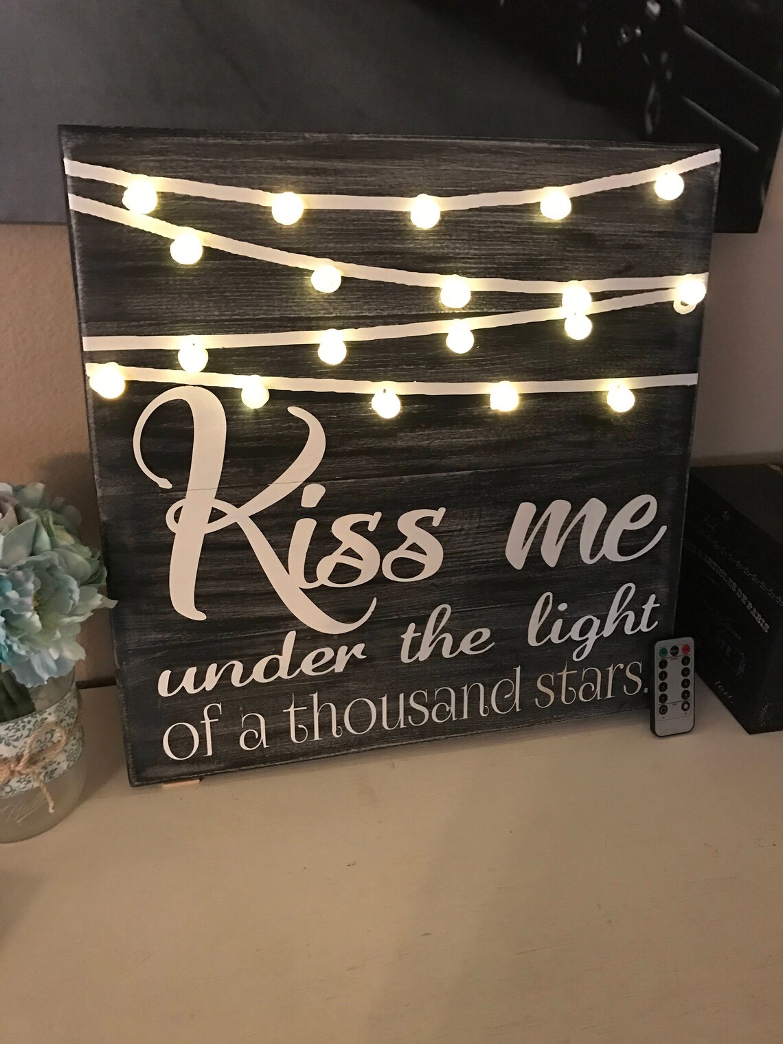 Marquee light wood sign love quotes Thinking out loud Lyrics Etsy