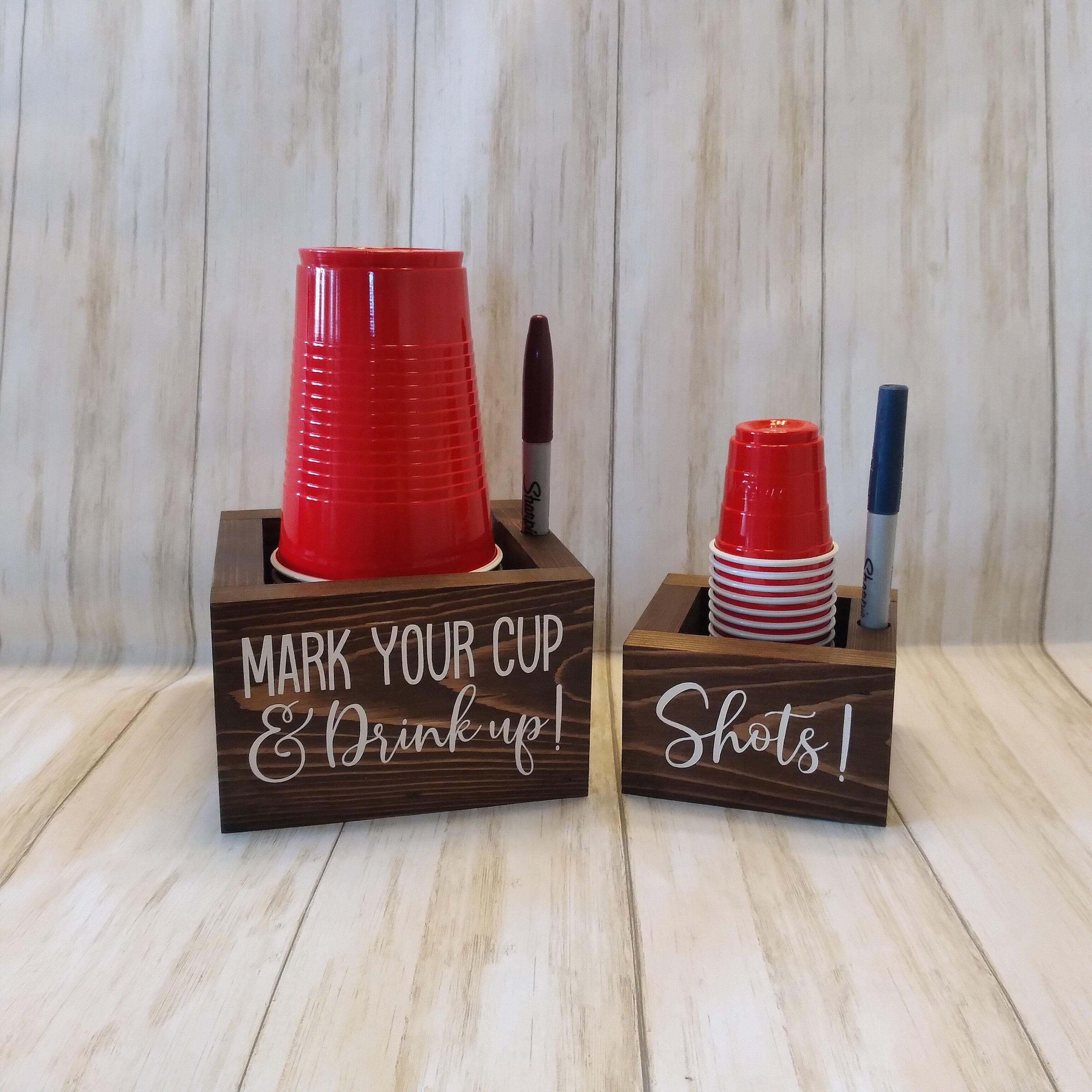 Party Favors Pallet wood solo Cup dispenser Party Favors & Games Paper