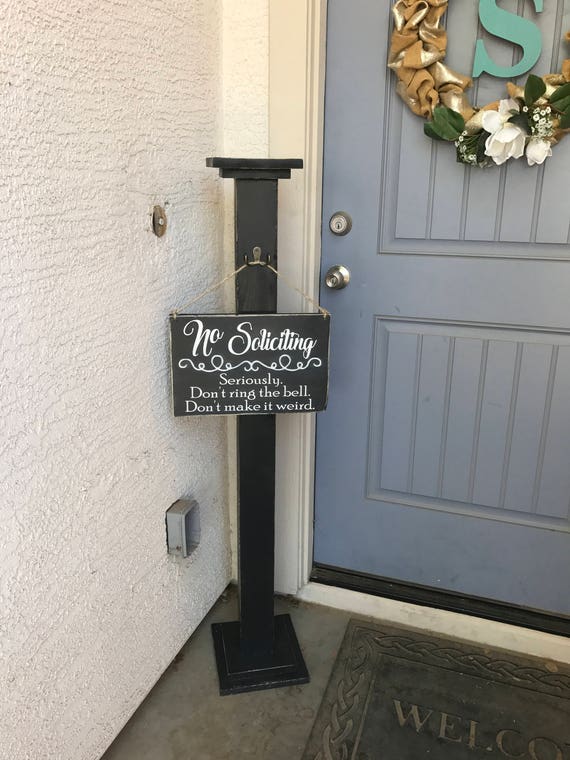 Tall Sign Post Holder 4 Foot Wood With Hook Front Porch Display Hanging Entryway Hanger