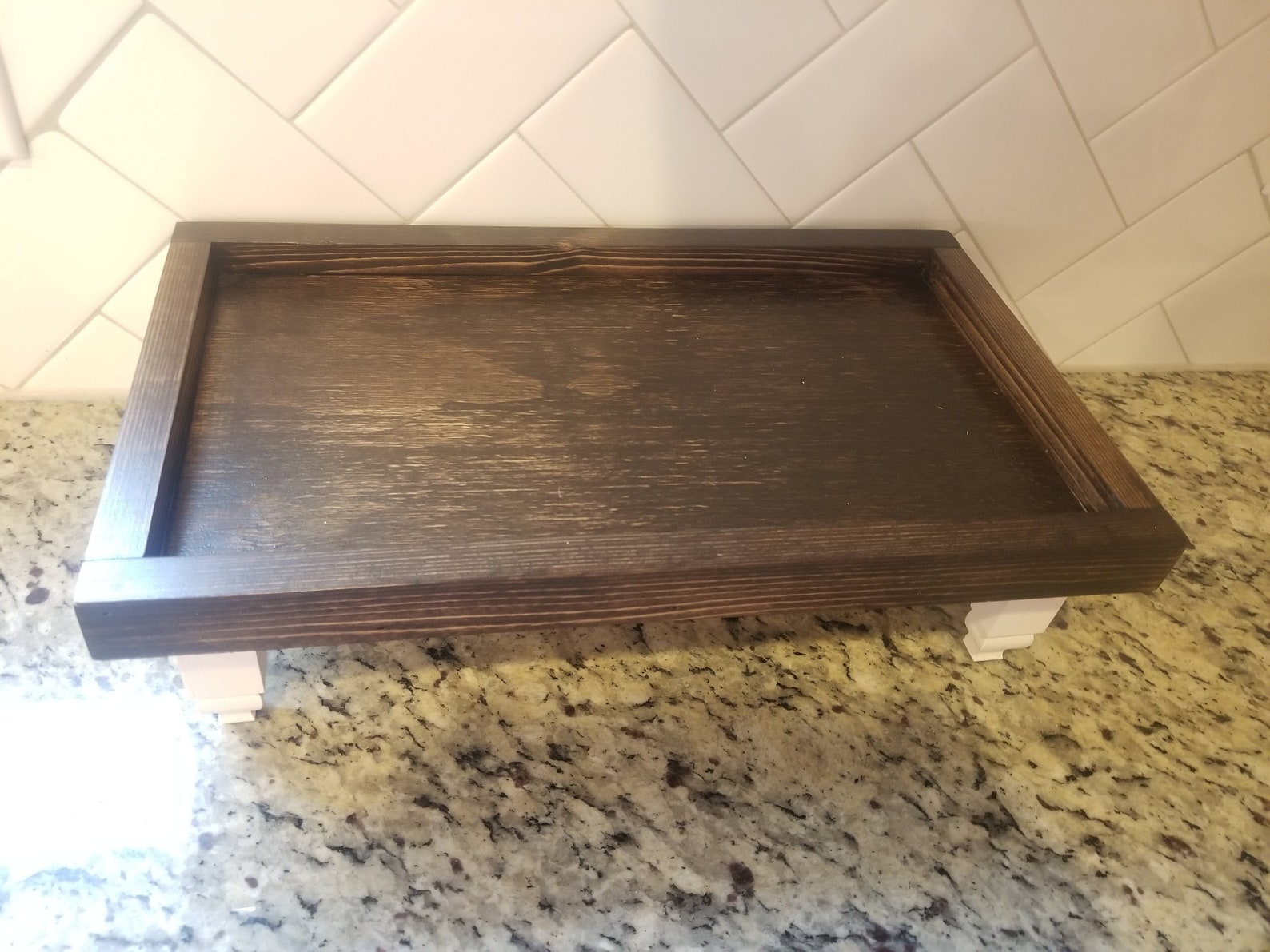 Farmhouse Kitchen Rustic Wood Riser Bathroom Decor Counter Etsy