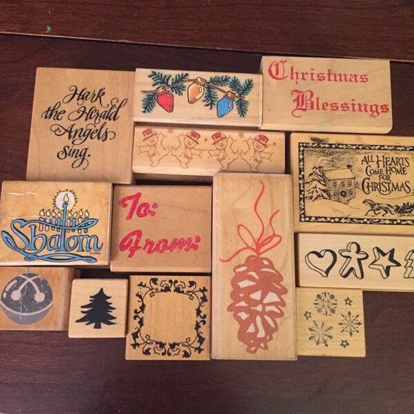Hanukkah rubber stamps