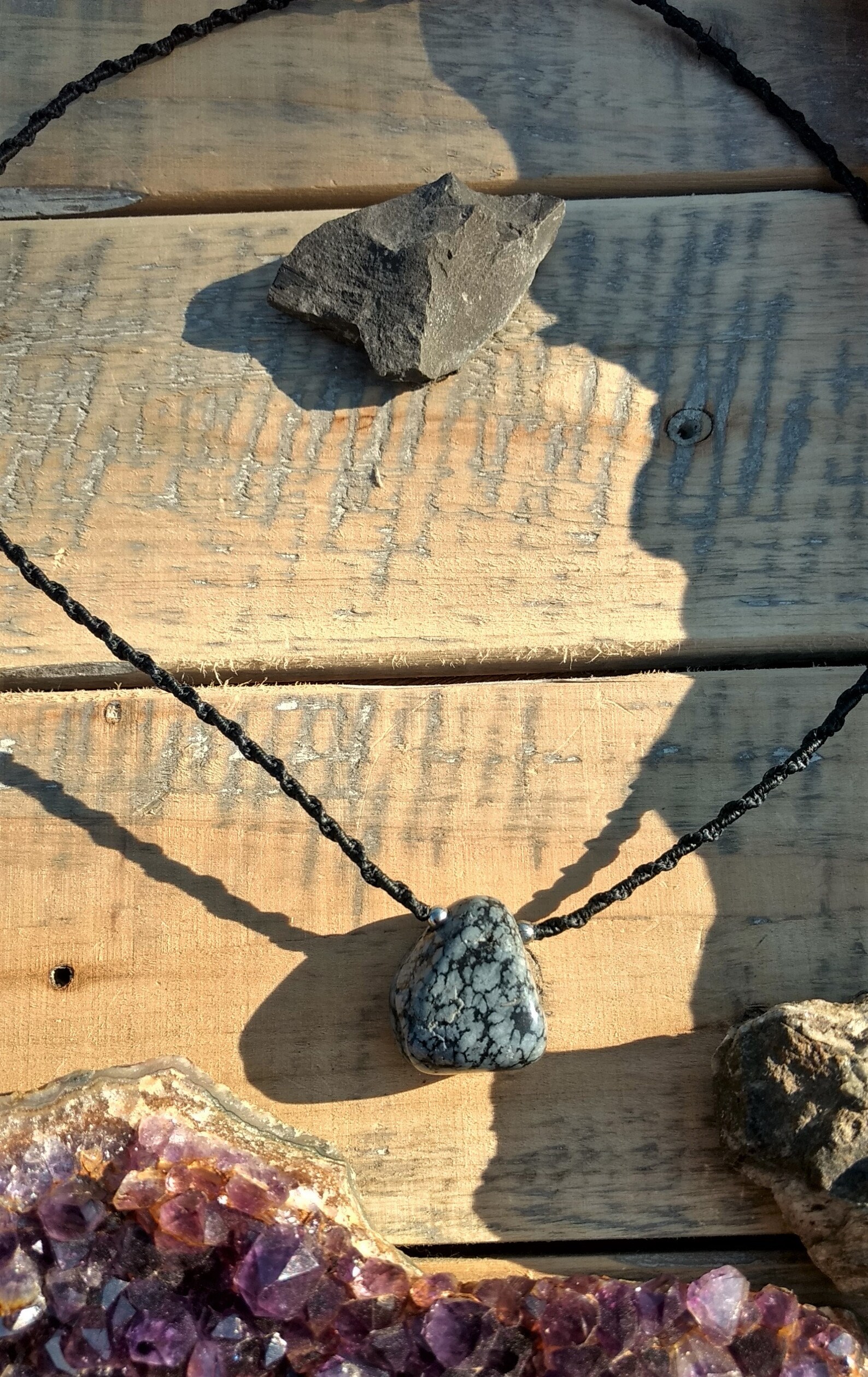 Obsidian Chain / Stone Jewellery / Obsidian Jewellery / Etsy 日本