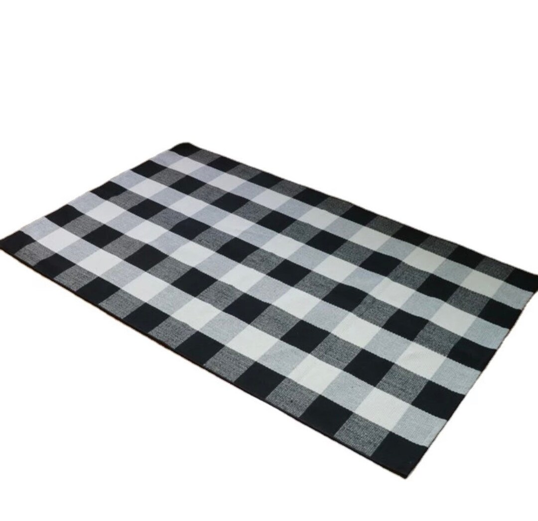 Buffalo Plaid Rug 35 X 59 Inches Checkered Rug Plaid Mat Etsy