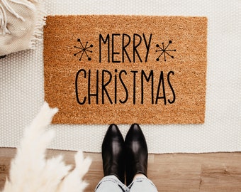 Merry Christmas Doormat - Winter Decor - Front Porch Decor - Christmas Decor - Welcome Mat – Outdoor Rug – Christmas Doormat