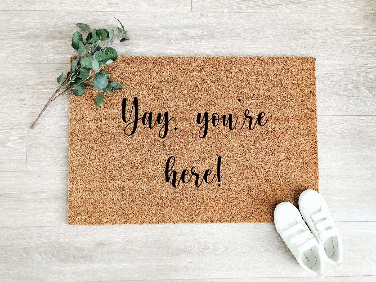 Yay You're Here Doormat Mat Coir Doormat Etsy