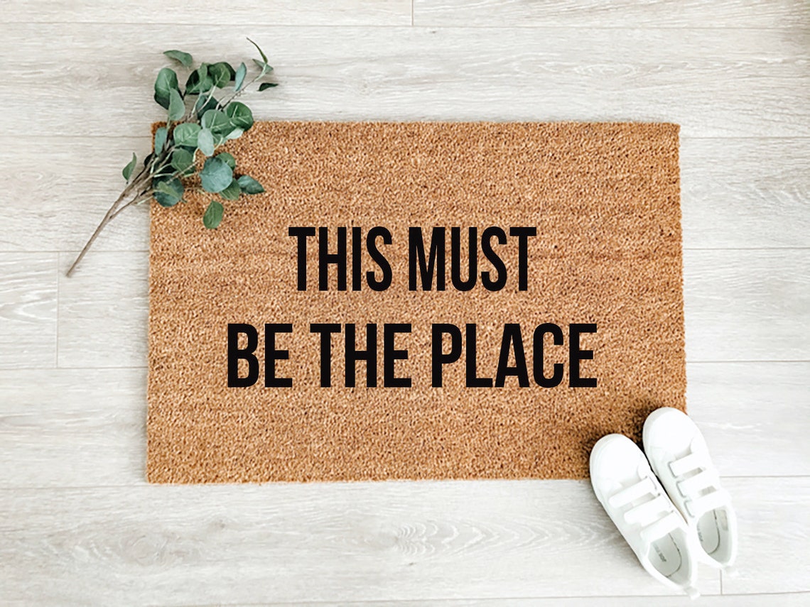 This Must Be The Place Doormat Hello Doormat Welcome Mat | Etsy This Must Be The Place Welcome Mat