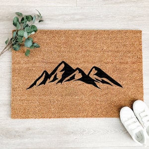 Machine Washable Doormat, Mountain Range