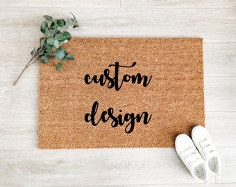 Custom Doormat – Personalized Doormat – Welcome Doormat – Customize Doormat – Spring Doormat -Front Porch Decor – Wedding Gift -Realtor Gift