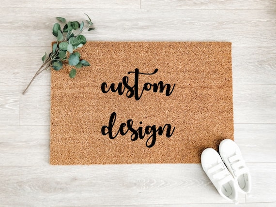 Custom Doormat – Personalized Doormat – Welcome Doormat – Customize Doormat – Spring Doormat -Front Porch Decor – Wedding Gift -Realtor Gift