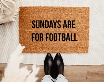 Sunday Football Doormat – Fall Decor - Fall Doormat - Halloween  Doormat – Outdoor Rug – Halloween Decor - Thanksgiving Decor