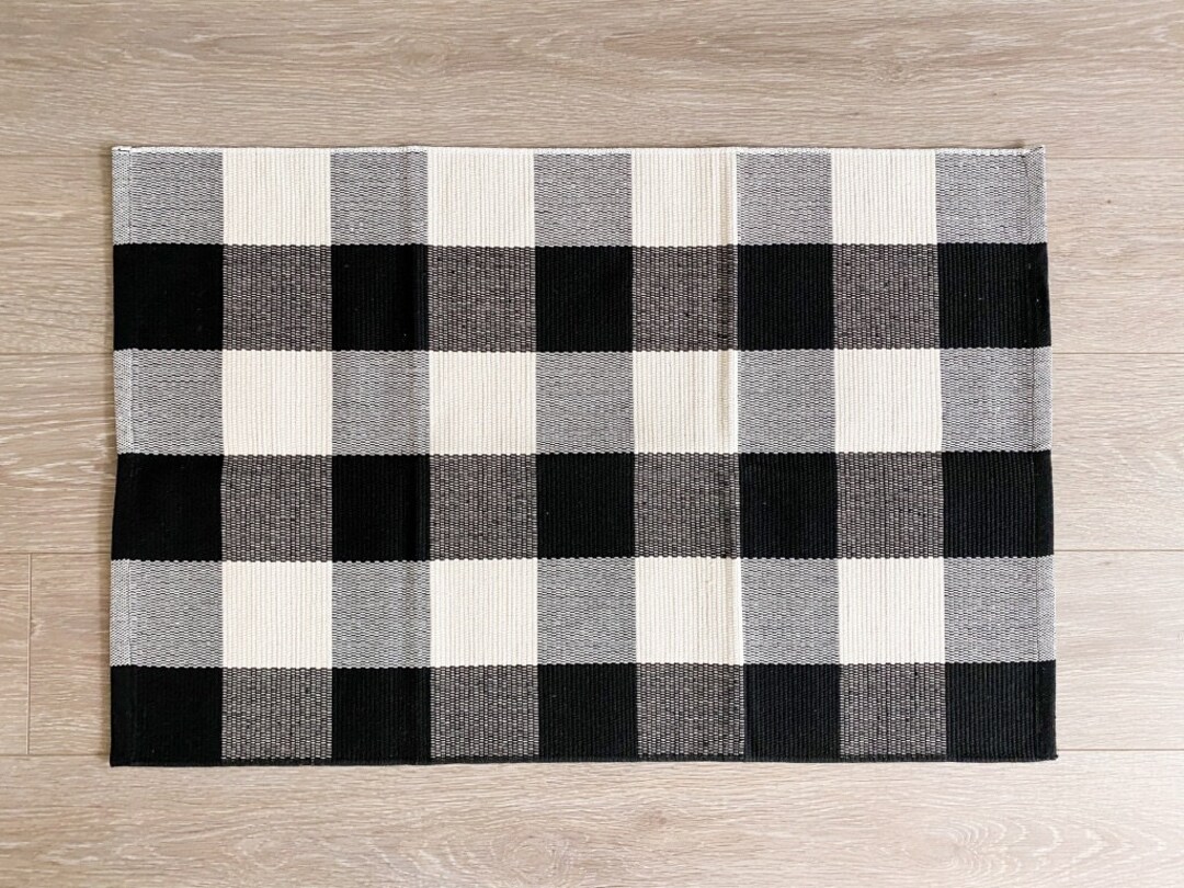 24x35 Rug Buffalo Plaid Rug - 24x35 Inches - Checkered Rug - Plaid Mat - Woven ...