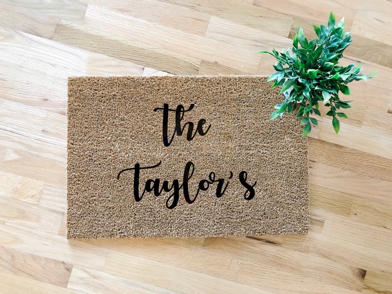 Family Doormat Family Door Mat Coir Doormat Coir Door Etsy