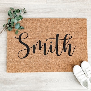 Personalized Family Doormat – Family Last Name Doormat - Custom Doormat  – Welcome Mat - Wedding Gift - Fall Doormat - Fall Decor