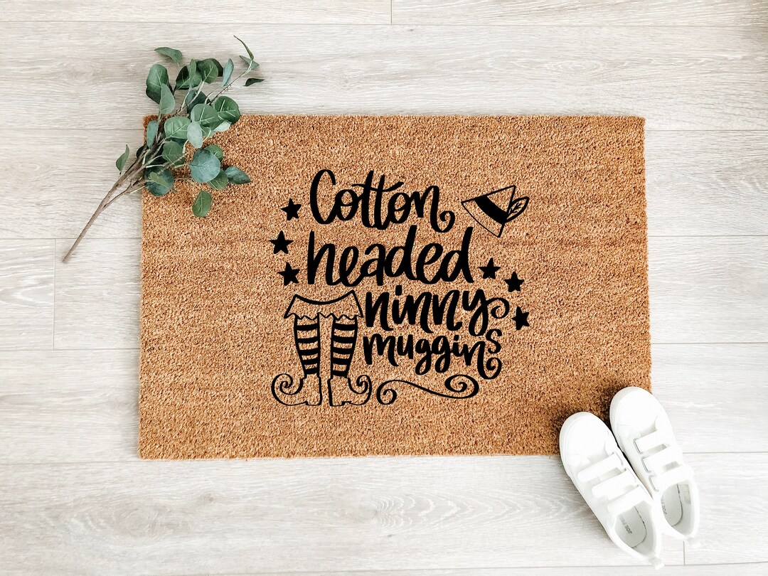 Cotton Headed Ninny Muggin Elf Doormat Winter Decor Front Etsy