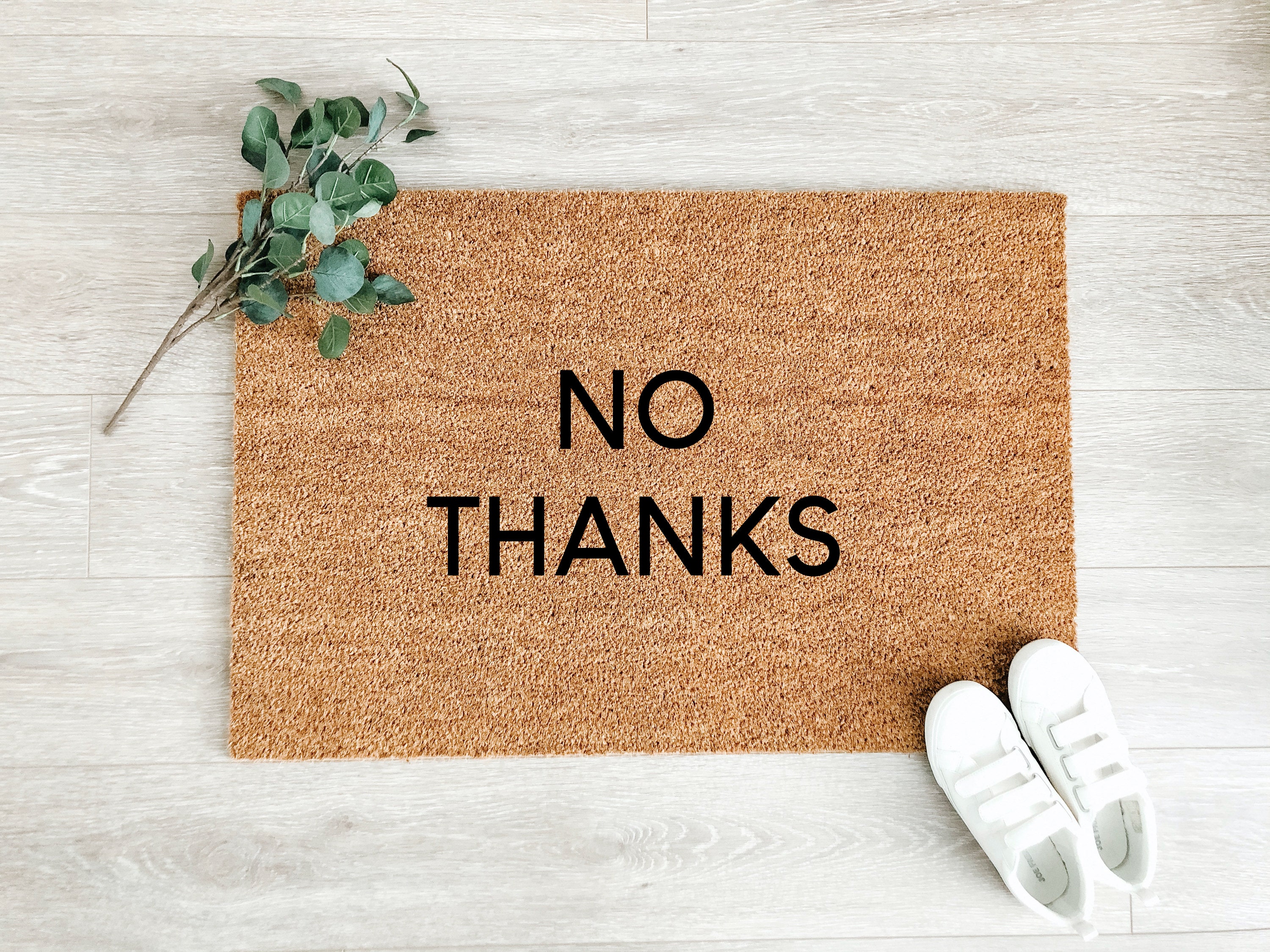 HF by LT Boho Market Rubber and Coir Flatweave Doormat, 18 x 30 Inches, Durable