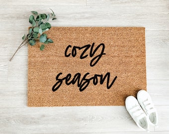 Cozy Season Doormat - Welcome Mat – Outdoor Rug – Coir Doormat - Welcome Doormat