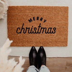 Merry Christmas Doormat – Winter Decor - Front Porch Decor - Christmas Decor - Welcome Mat – Outdoor Rug – Christmas Doormat