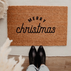 Merry Christmas Doormat – Winter Decor - Front Porch Decor - Christmas Decor - Welcome Mat – Outdoor Rug – Christmas Doormat