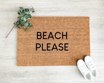 Beach Please Doormat – Summer Doormat – Summer Decor - Welcome Mat – Custom Coir Doormat – Funny Doormat – Cute Doormat