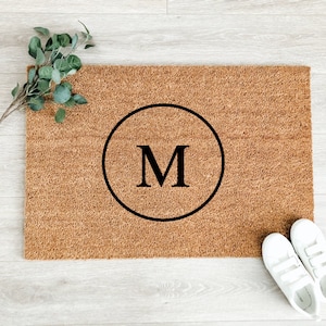 Initial Doormat – Classic Monogram Doormat - Family Doormat - Welcome Mat – Coir Doormat – Fall Doormat – Front Porch Decor – Outdoor Rug