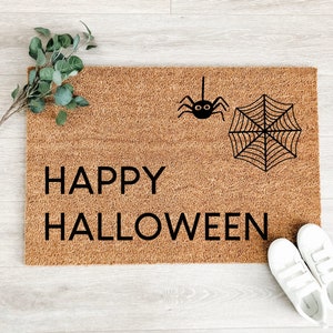 Happy Halloween Doormat – Fall Porch Decor - Fall Decor - Welcome Mat – Outdoor Rug – Fall Doormat – Halloween Decor - Thanksgiving Decor