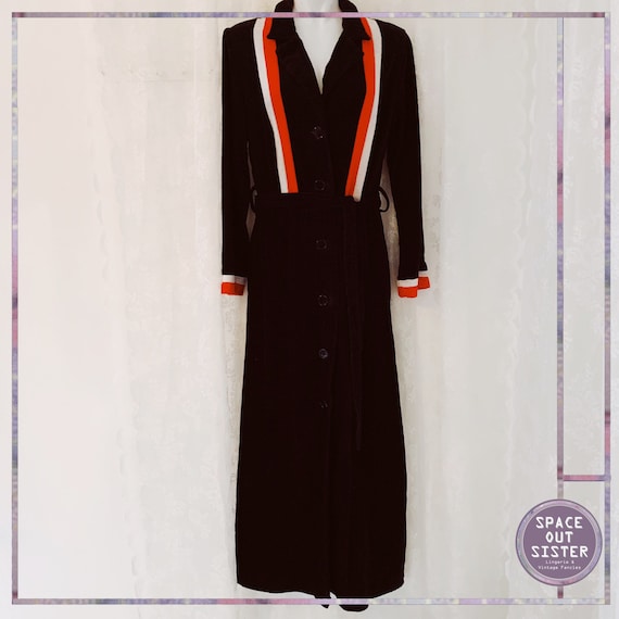 1970s Vintage Dynamic Stripe Cotton Robe