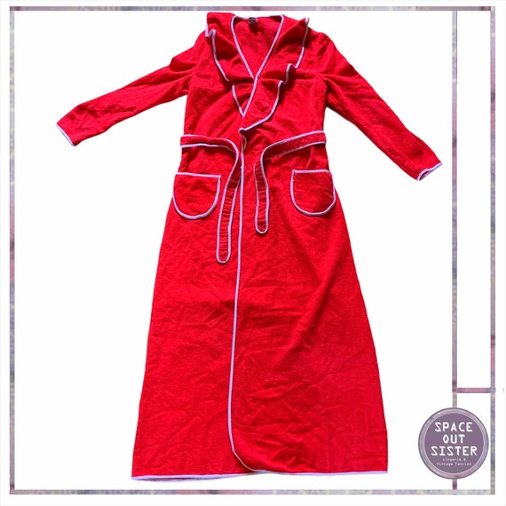1970s Vintage Delfina Red Robe