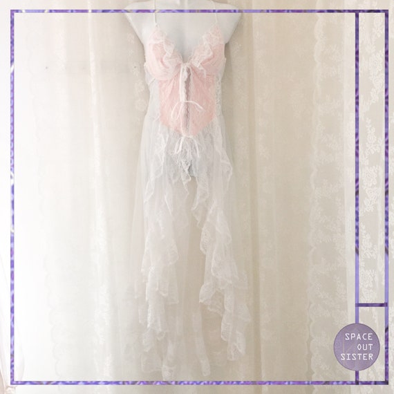 Vintage 1980s Cinderella Ruffles Dress