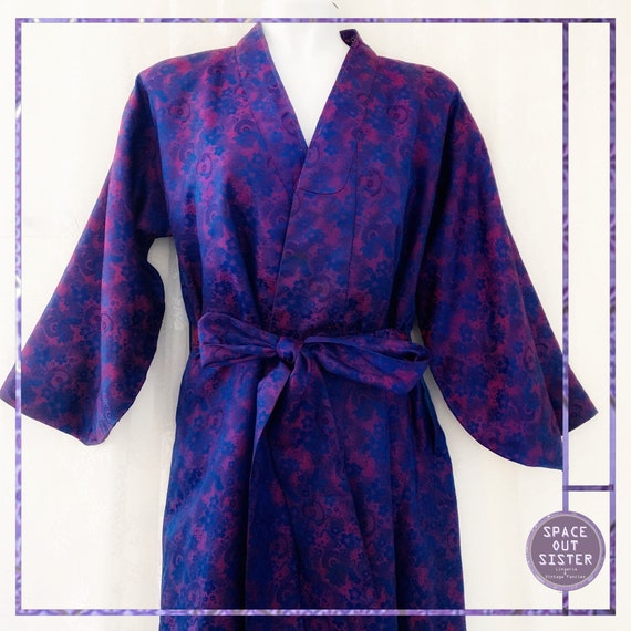 1990s Indigo & Claret Chinese Robe