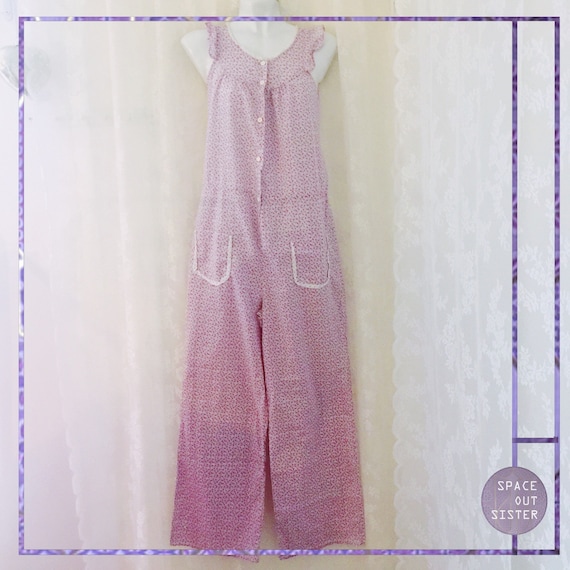 Vintage 80s Daisy Cotton Jumpsuit