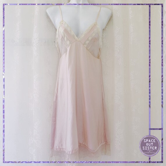 1920s Tea Rose Silk Slip