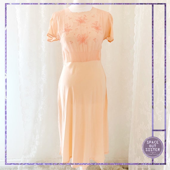 Circa Early 1940s Silk Nightdress