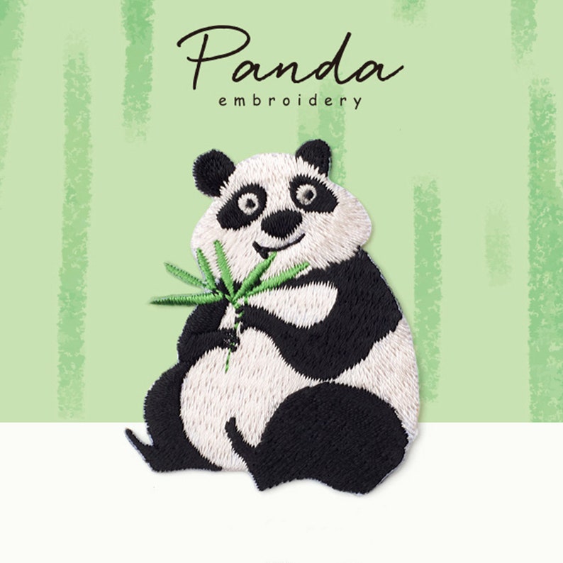 Chinese Symbol Bamboo Leaf Embroidery Applique Patch