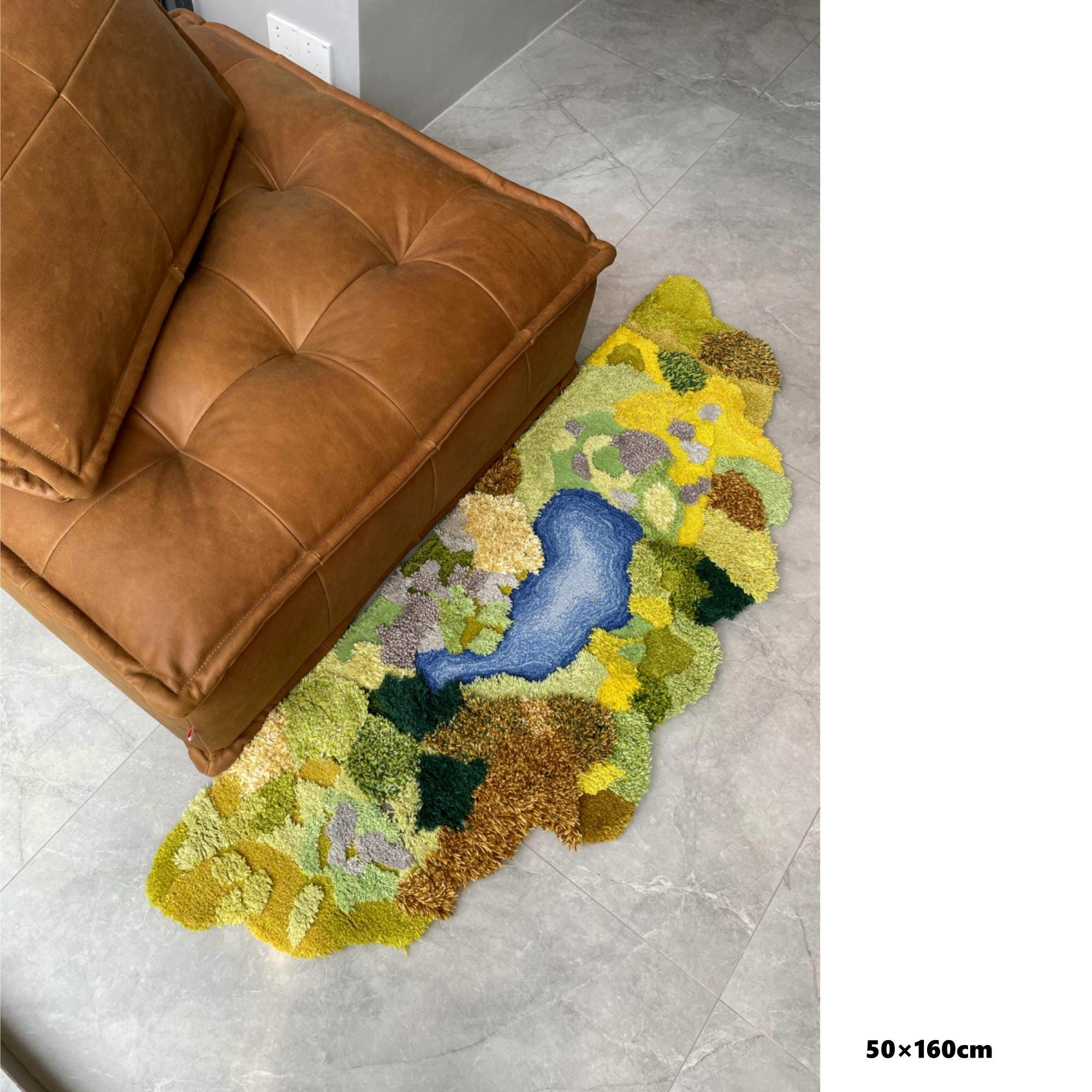 Custom Tufted Woolen Rugs With Moss & Lichen Design,nature's Lush ...