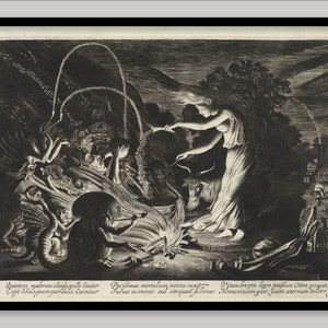 The Sorceress by Jan van de Velde II 1626 ~ Reproduction Art Print ~ Magic ~ Witch ~ Occult ~ Supernatural
