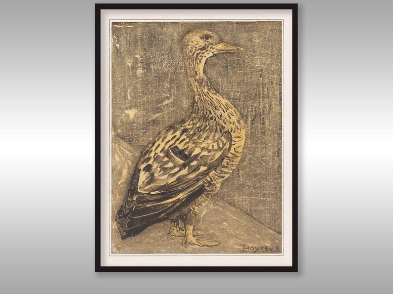 Standing Duck Theo van Hoytema Reproduction At Print Free shipping to UK Customers image 1