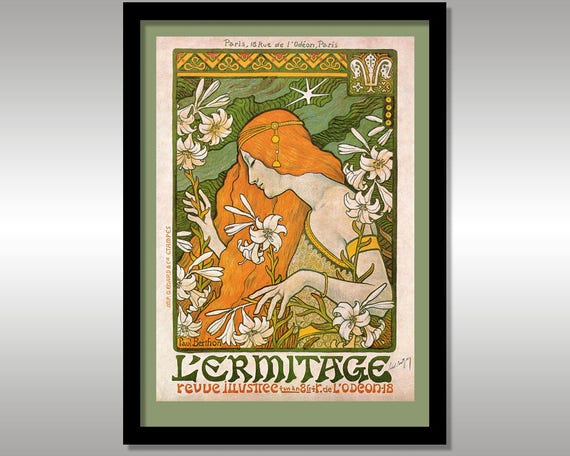 L'ermitage, Revue Illustree by Paul Berthon Circa 1897 ~ Art