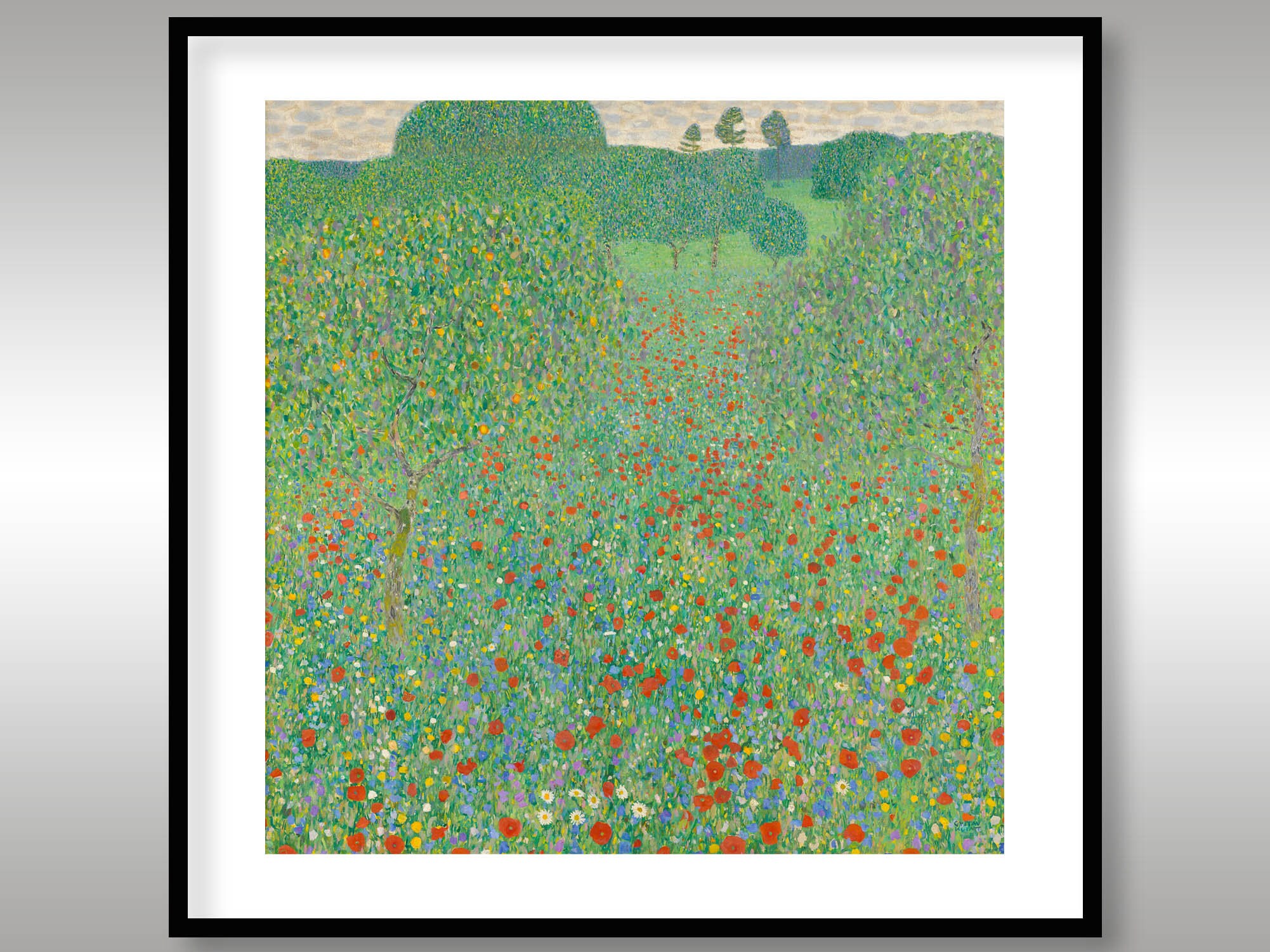 グスタフ・クリムト作「ポピー畑」1907年～風景画～複製アートプリント