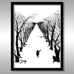 Le chat qui marchait tout seul ~ par Rudyard Kipling 1902 ~ reproduction d'impression