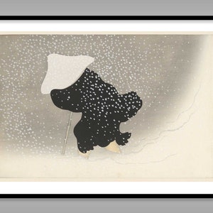 Swirling Snow ~ Kamisaka Sekka 1909 ~ Reproduction Art Print ~ FREE Shipping to UK Customers