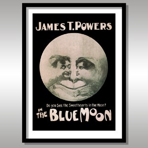 James T. Powers in The Blue Moon ~ Reproduktion Print ~ Theater Poster Kunst 1906 ~ Wand Kunst ~ Vintage Print ~ KOSTENLOSER Versand für UK Kunden