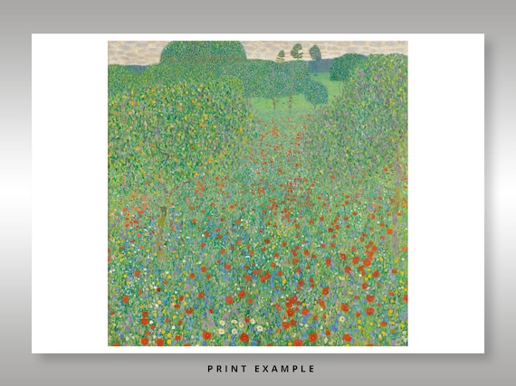 グスタフ・クリムト作「ポピー畑」1907年～風景画～複製アートプリント