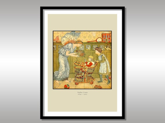 Walter Crane S Painting Book Illustration Reproduction Etsy